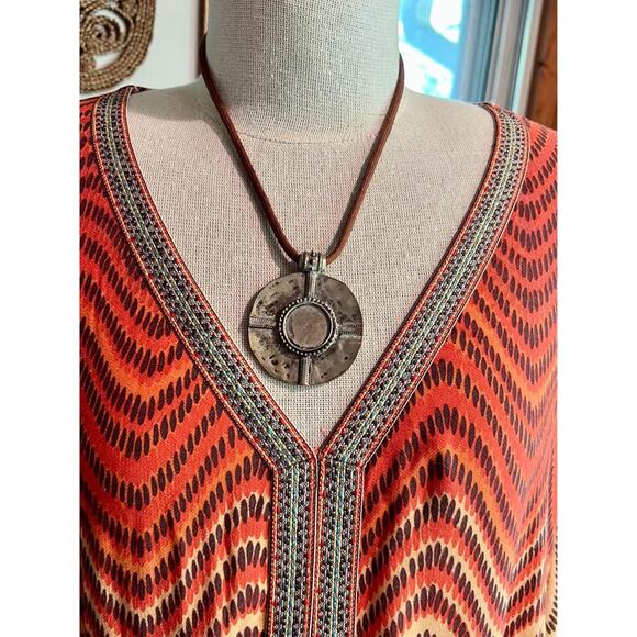 Bohemian Flowy Bright Colored Kaftan - Picture 3 of 5